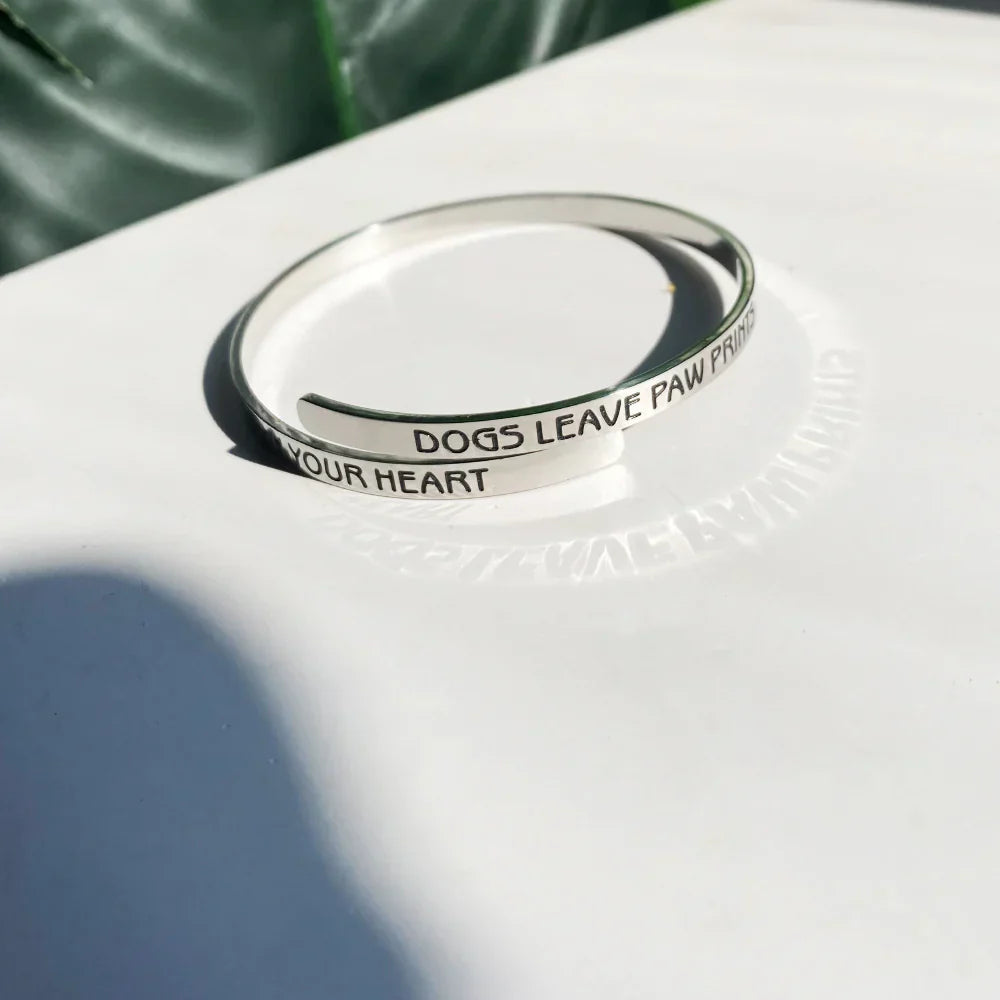 Dogs Leave Paw Prints Twist Bracelet