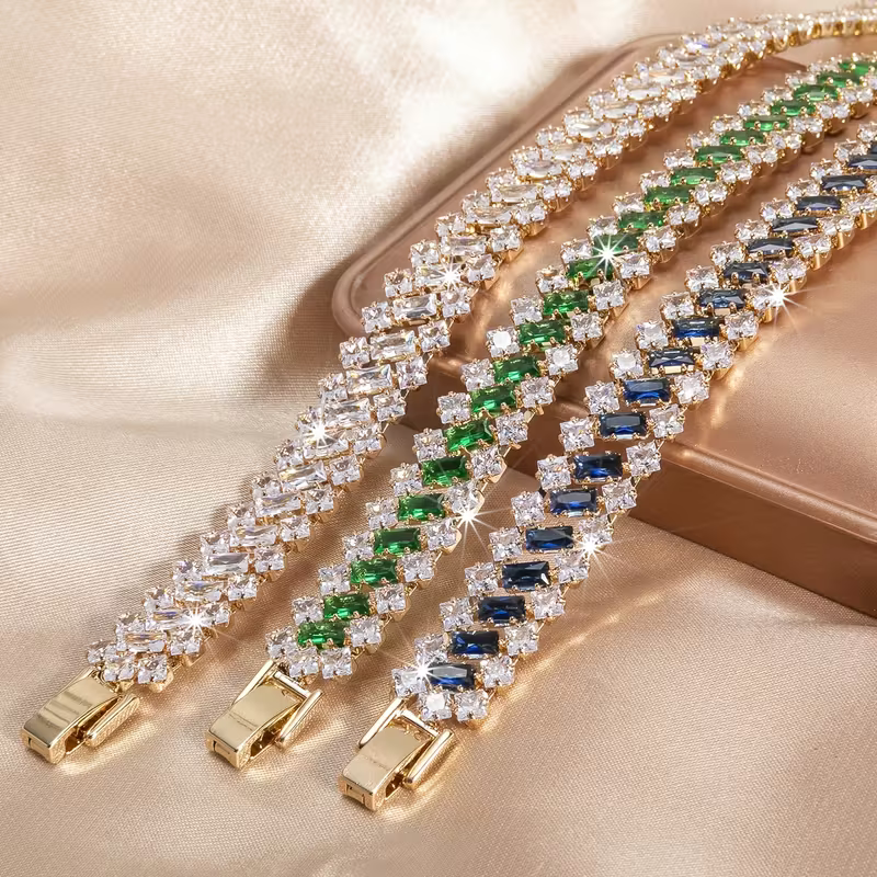 Emerald Crown Tennis Bracelet