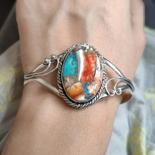 Colorful Inlaid Stone Bracelet