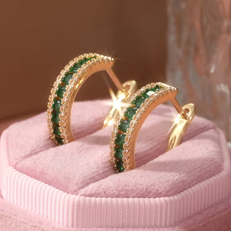 Emerald Glow Earrings