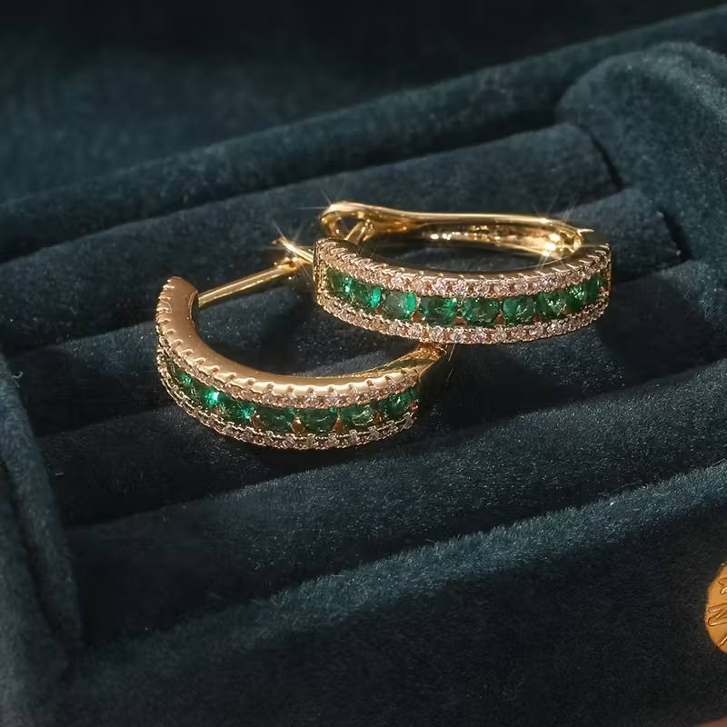 Emerald Glow Earrings