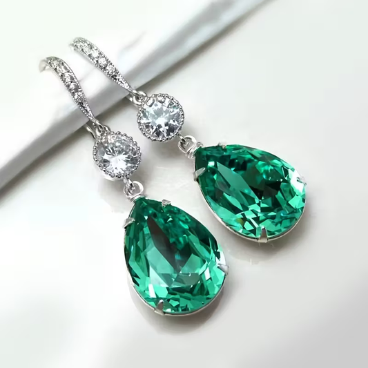 Emerald Teardrop Earrings