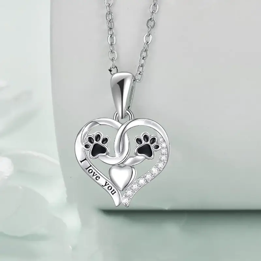 Double Paw Love Necklace