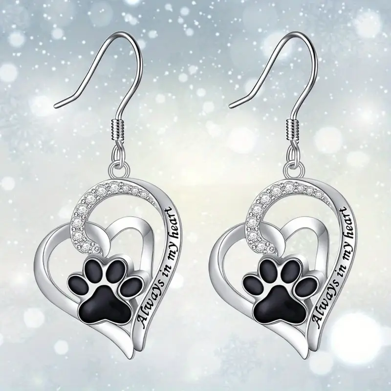 Black Paw Bright Love Earrings