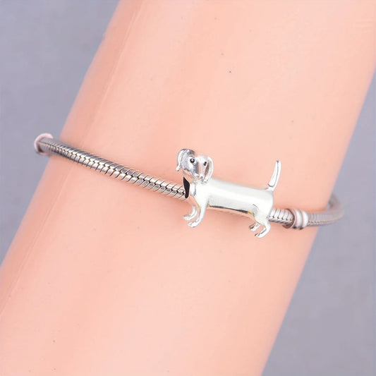 Dachshund Silver Bracelet