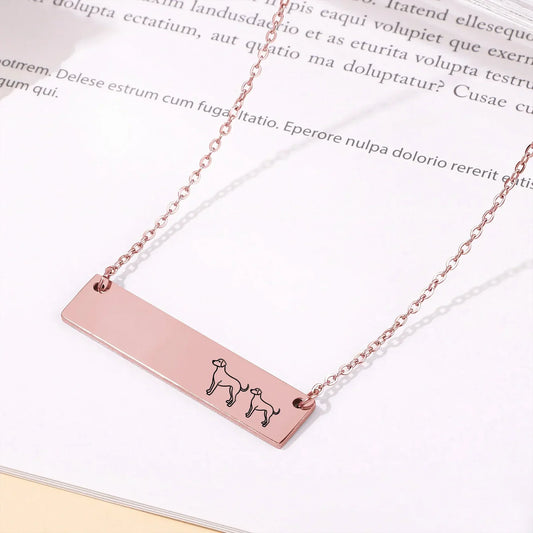 Dog Companion Bar Necklace